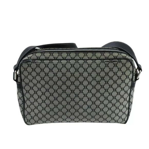 CELINE Macadam Canvas Shoulder Bag Gray Auth - Picture 9 of 15